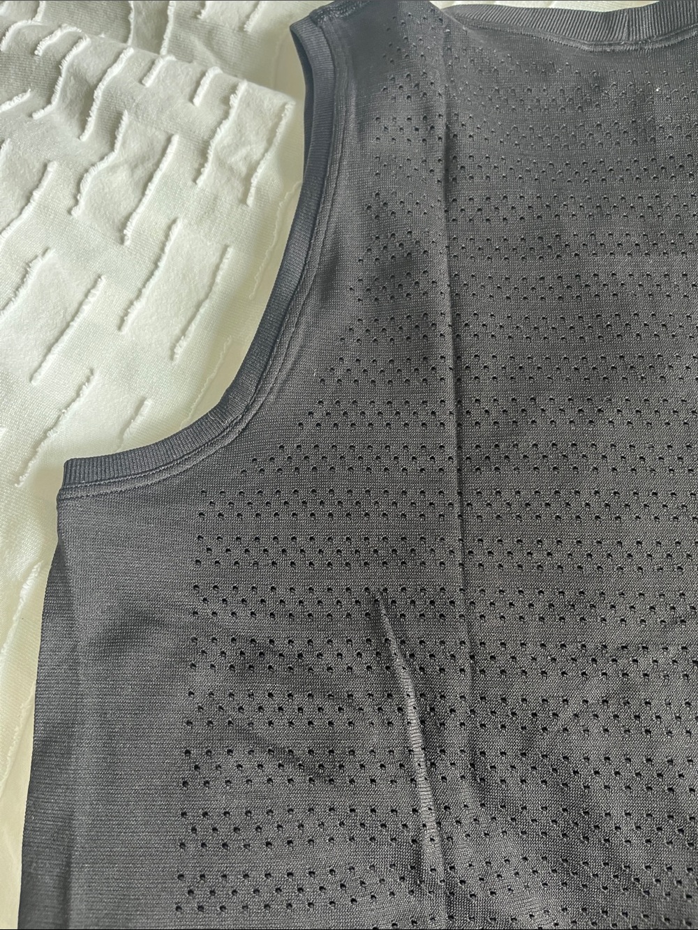 lululemon Black Perforated Workout Tank Top - Picture 7 of 9